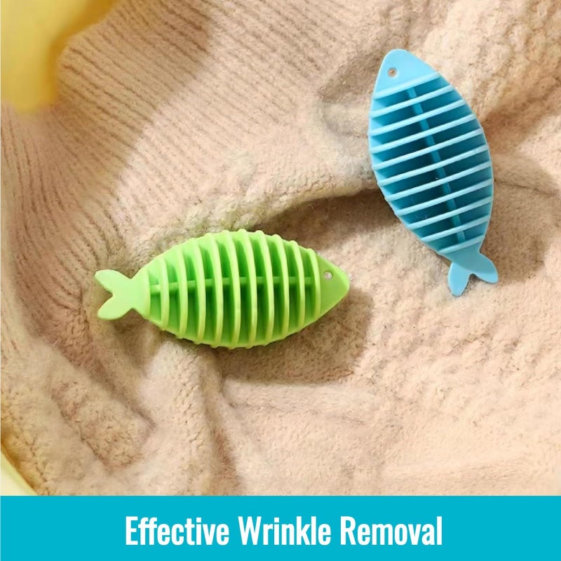 Autgekr Fish-Shaped Dryer Balls,8-Pack Reusable Laundry Balls Reduce Drying Time, Static & Wrinkle - Image 5